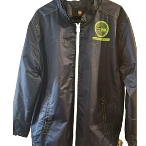 Seattle Seahawks NFL Pro Line Men’s XL Jacket Logo Lined Windbreaker Blue &Green
